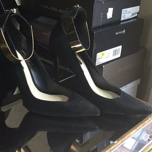 Zara ankle gold band shoes